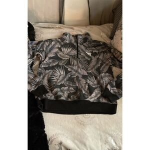 VS PINK quarter zip palm leaf sweatshirt